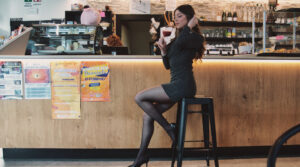 La nostra modella per Shooting fotografico presso il Road Cafè a Levico (TN)
